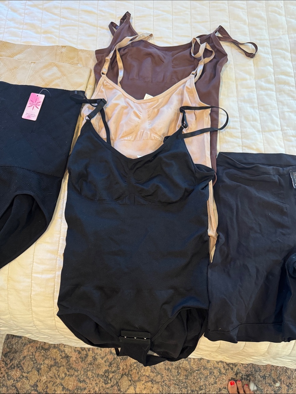 SPANX Black and Brown Legging & Tank Set - Picture 6 of 9